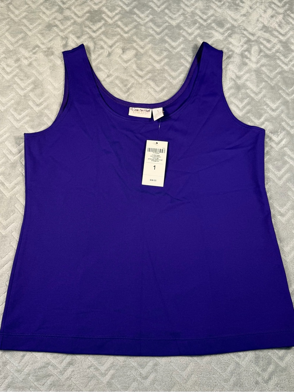 Chico's Women's Tank Top Size Medium‎ (1) Purple Sleeveless Shirt NWT